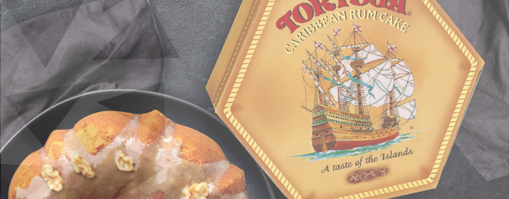 Tortuga rum cakes box and cake